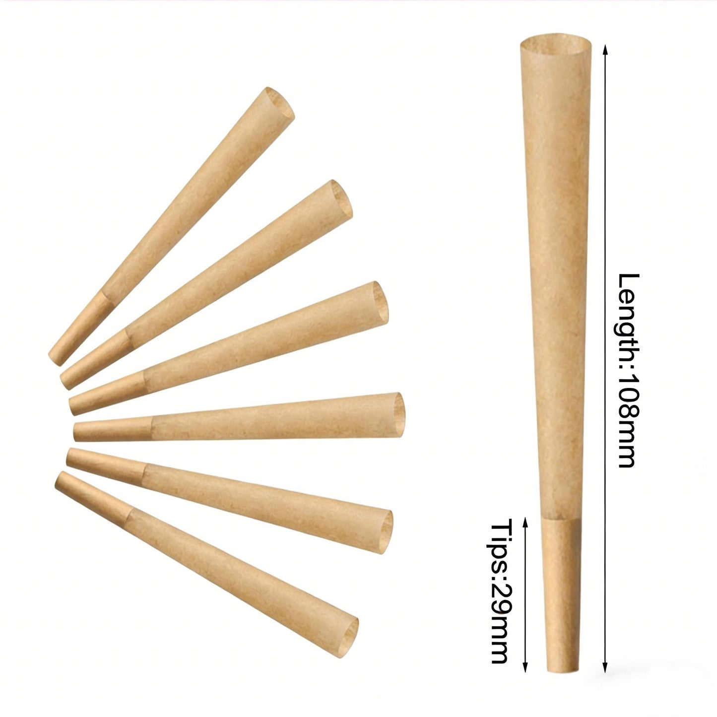 200 PACK Cones Rolling Paper | 108mm King Size Slow Burning | with Loader and Packing Sticks | cones | rolling papers | accessories