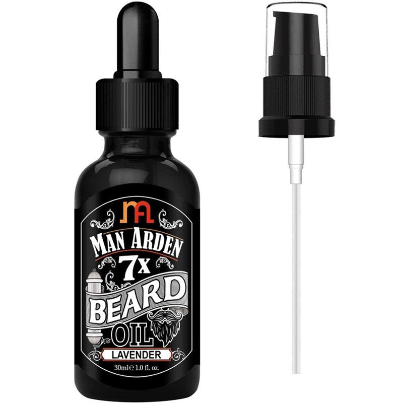 Man Arden 7X Beard Oil (Lavender) 30ml, 7 Premium Oils For Beard Growth & Nourishment