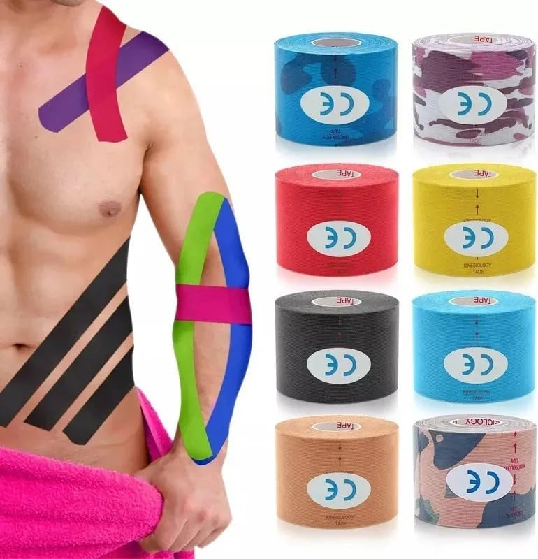 Kinesiology Tape - 6 Pcs Waterproof Athletic Bandage for Muscle Recovery | Pain Relief Strapping