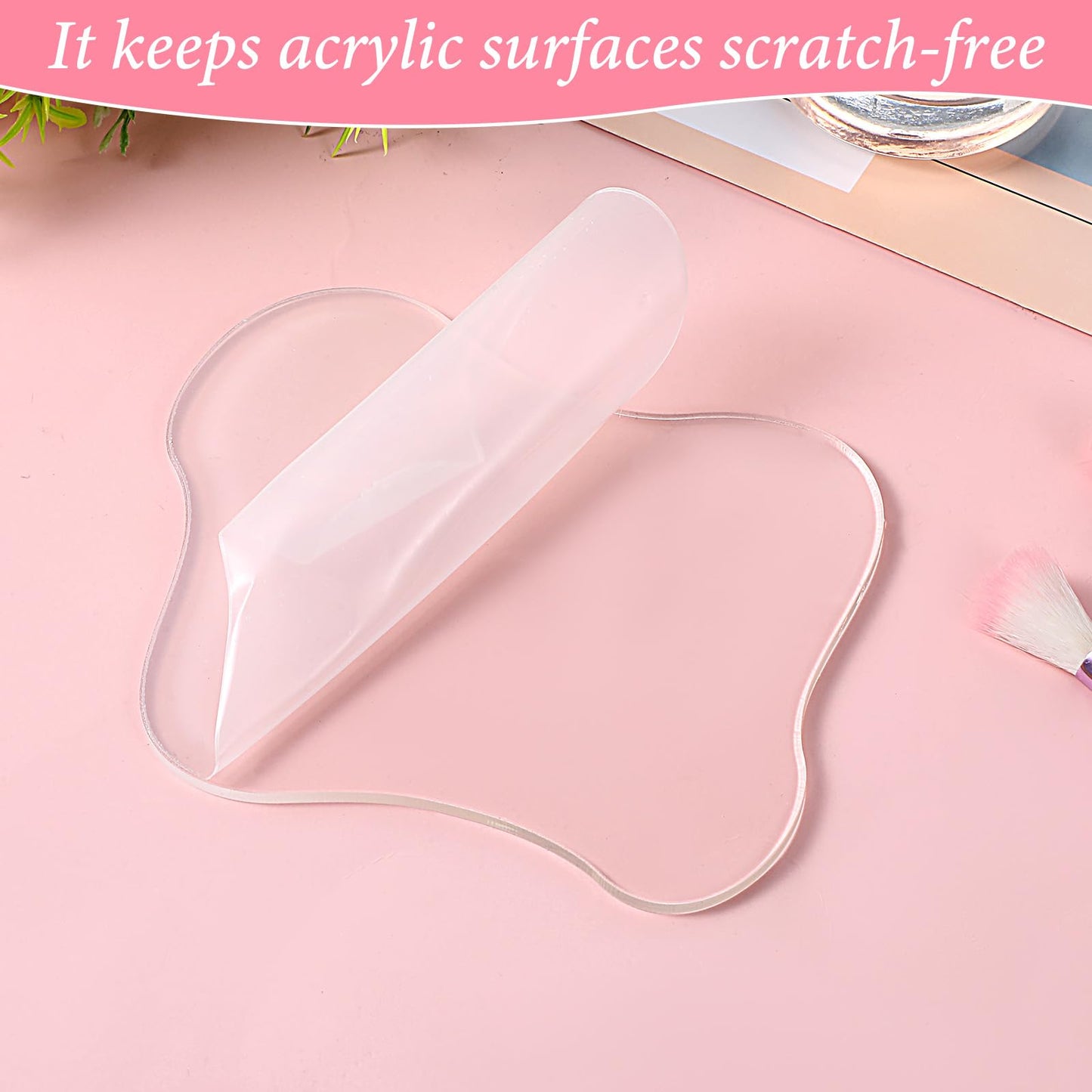QFGasre Nail Art Palette Nail Polish Palette Nails Painting Mixed Color Pallet Acrylic Makeup Mixing Plate Cosmetic Mixing Tools for Nails Art Transparent Manicure Tray for Beauty Salon
