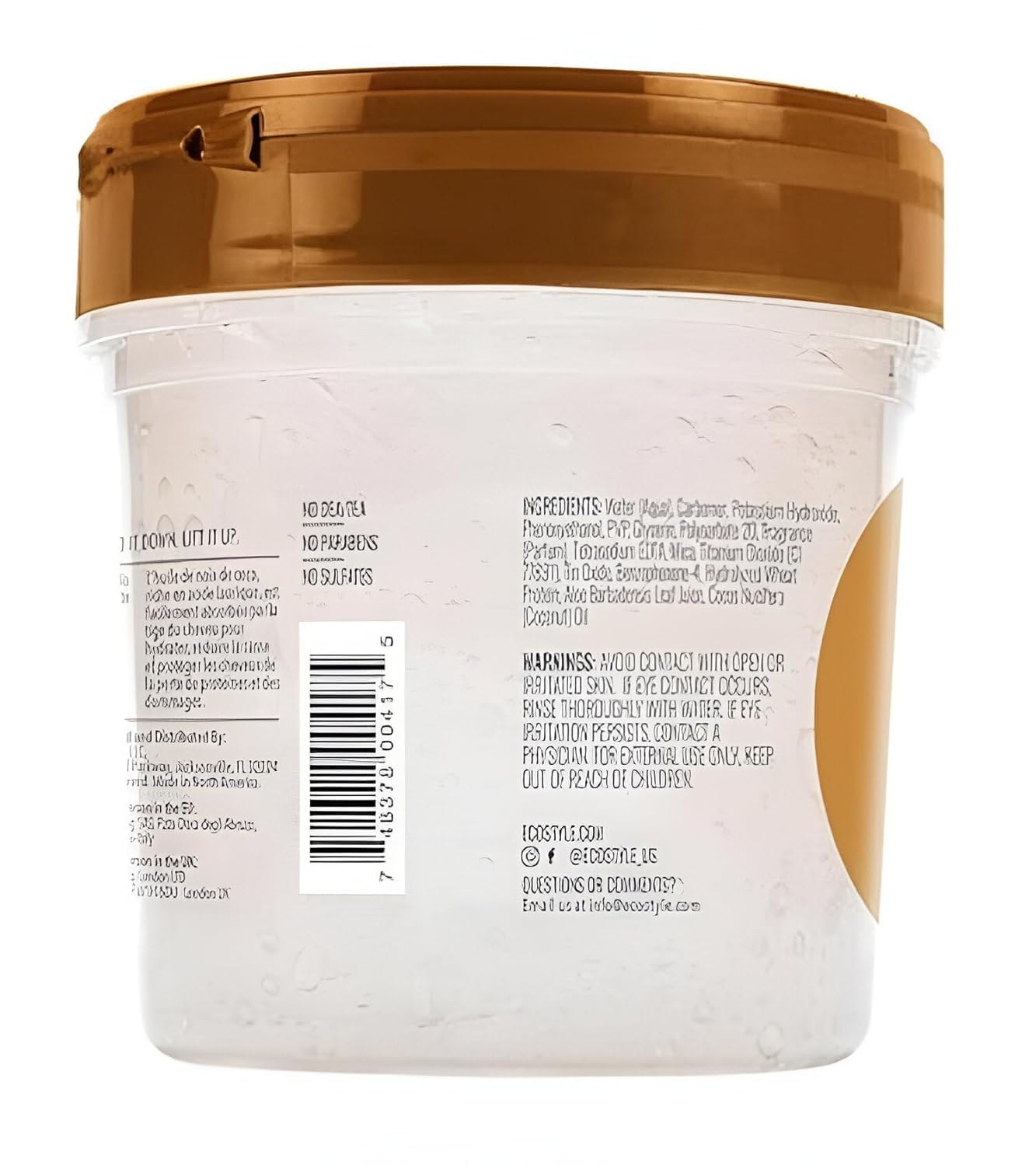 Coconut Oil Styling Gel - Weightless Hold & Moisturizing Shine for All Hair Types | 8 oz