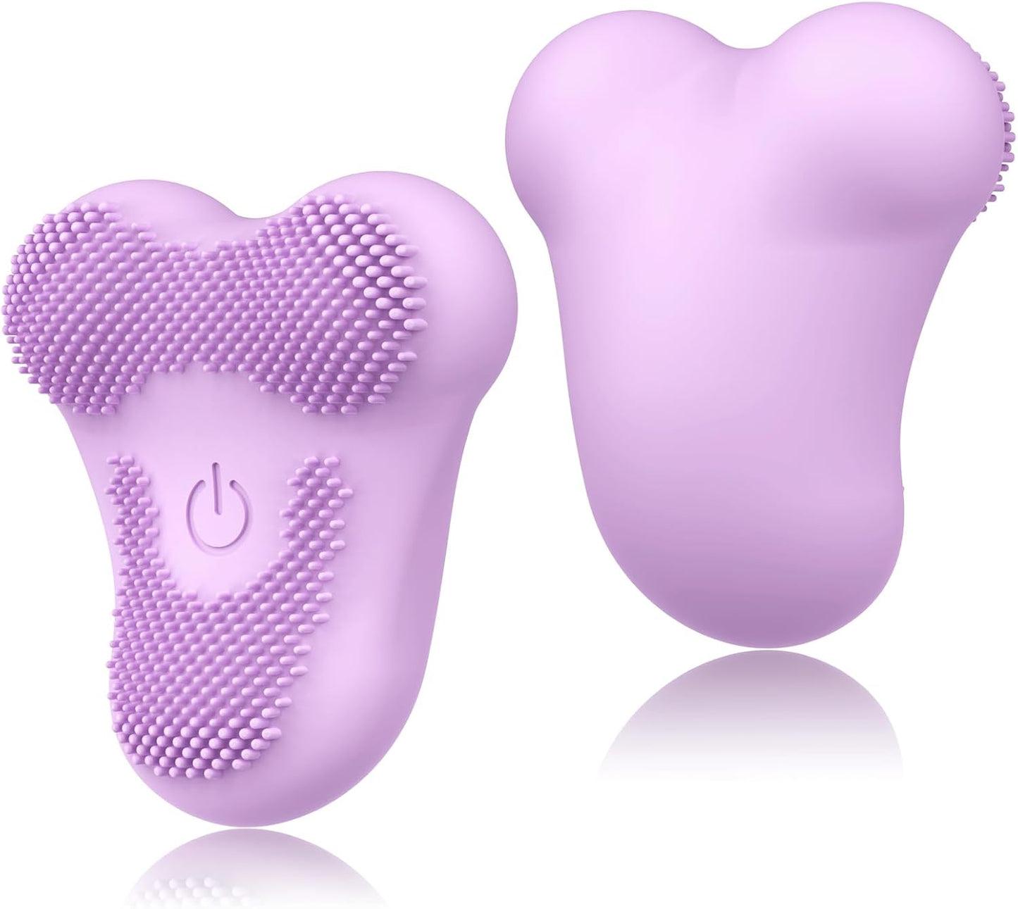 Vibrating Face Massager - Deep Cleansing Silicone Exfoliator & Scrubber | Rechargeable Pink Facial Brush
