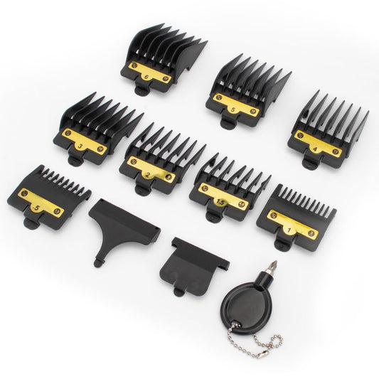 8 Packs Clipper Guards Replacement for BaBylissPRO Barberology FX870, FX880, FX825, FX673,FX899 and FX890 Clippers, Trimmer Guards Cutting Length from 1/16'' to 3/4'', Black