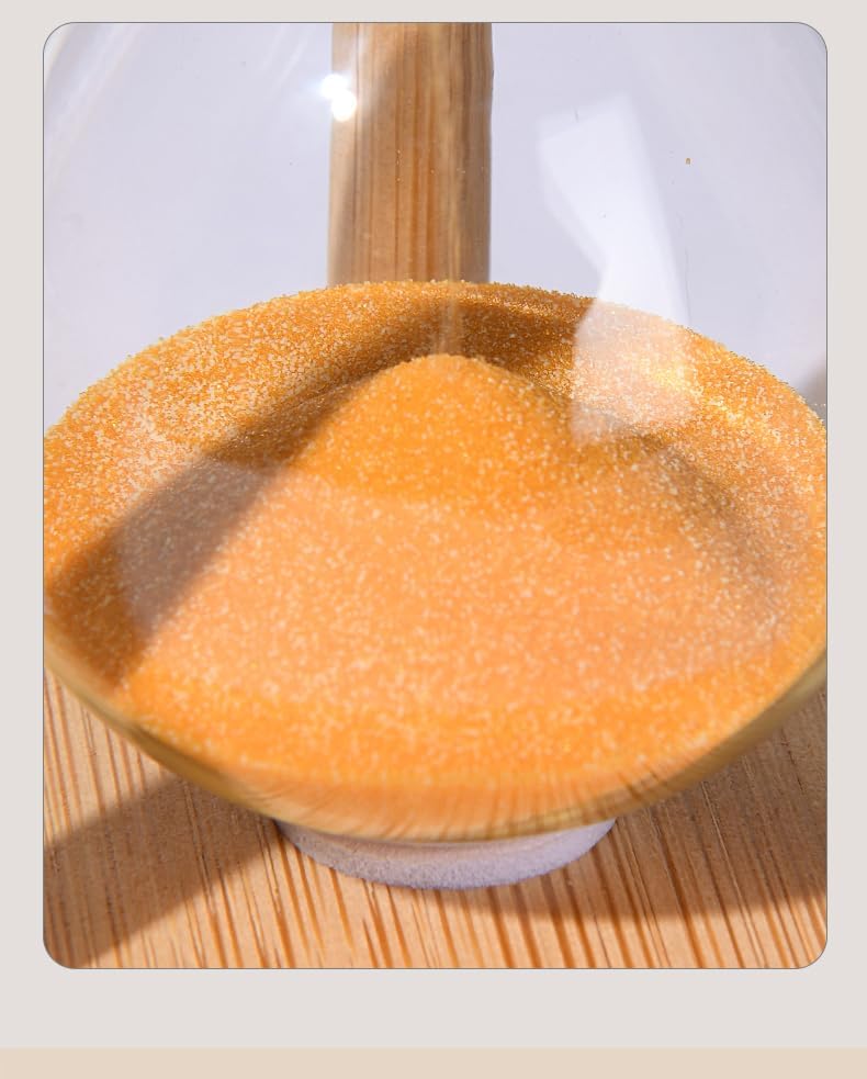 Bamboo Sand Timer - 15-Minute Hourglass Clock | Mini Gold Sand Watch for Kids & Office Decor