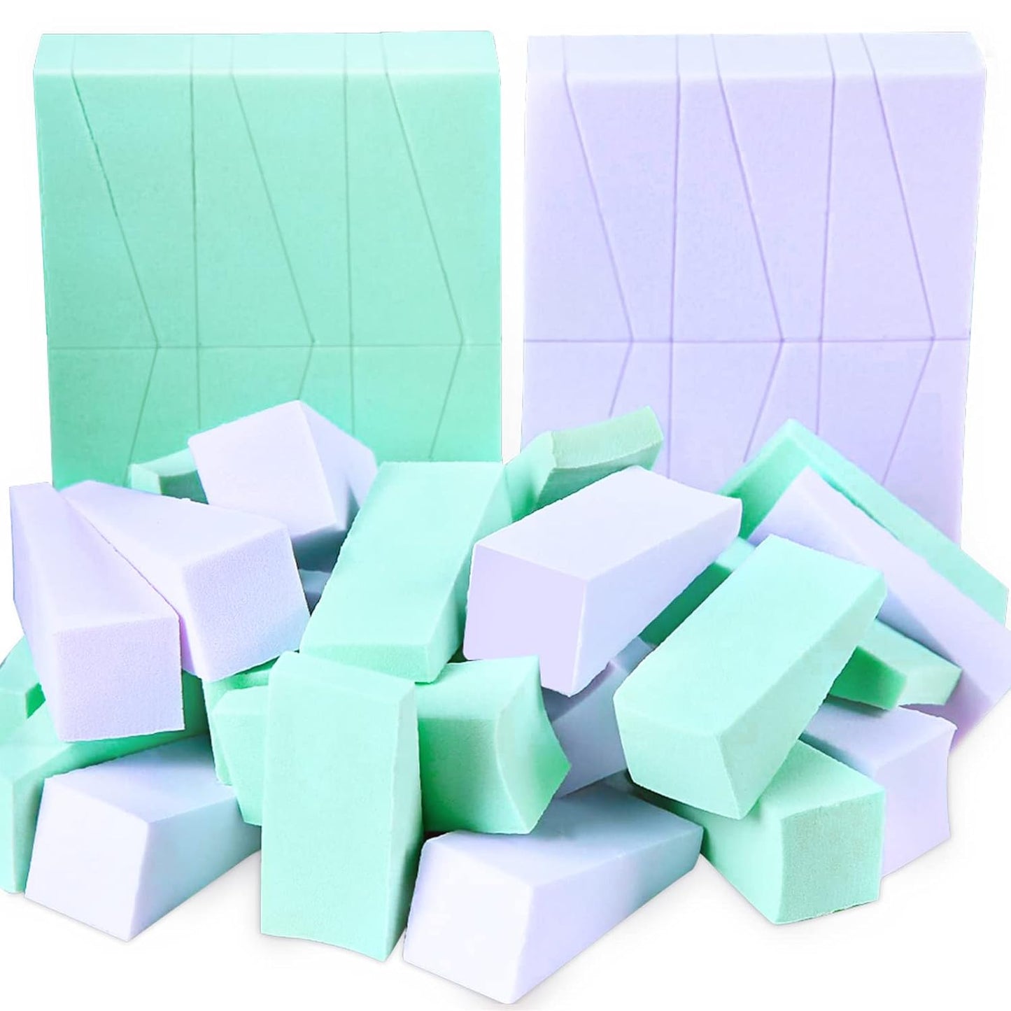Makeup Sponges - 48 Latex-Free Wedge Applicators for Liquid Foundation | Ideal for Festival Makeup