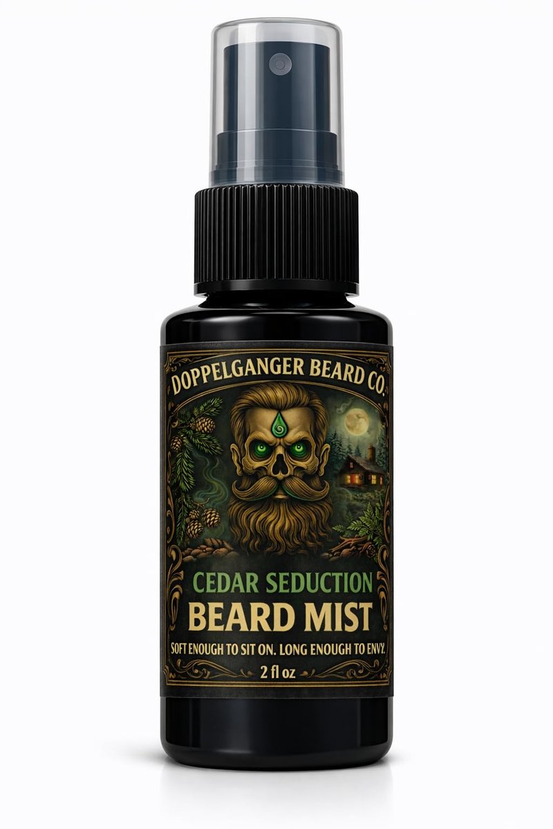 Beard Mist - Beard Cologne & Conditioning Spray for Men – Leave-In Beard Conditioner with Aloe & Jojoba – Hydrates, Softens, Reduces Itch & Never Feels Greasy (2 oz, Cedar Seduction)