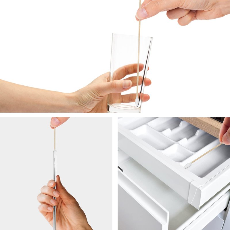 6 Inch Pointed Tips Cotton Swabs - Long Wooden Stick Cotton Buds Pointed Cotton Swabs With Case - Cotton Tipped Applicators For Makeup, Cleaning Gun, Electronics, Hard To Reach Area(400 count)