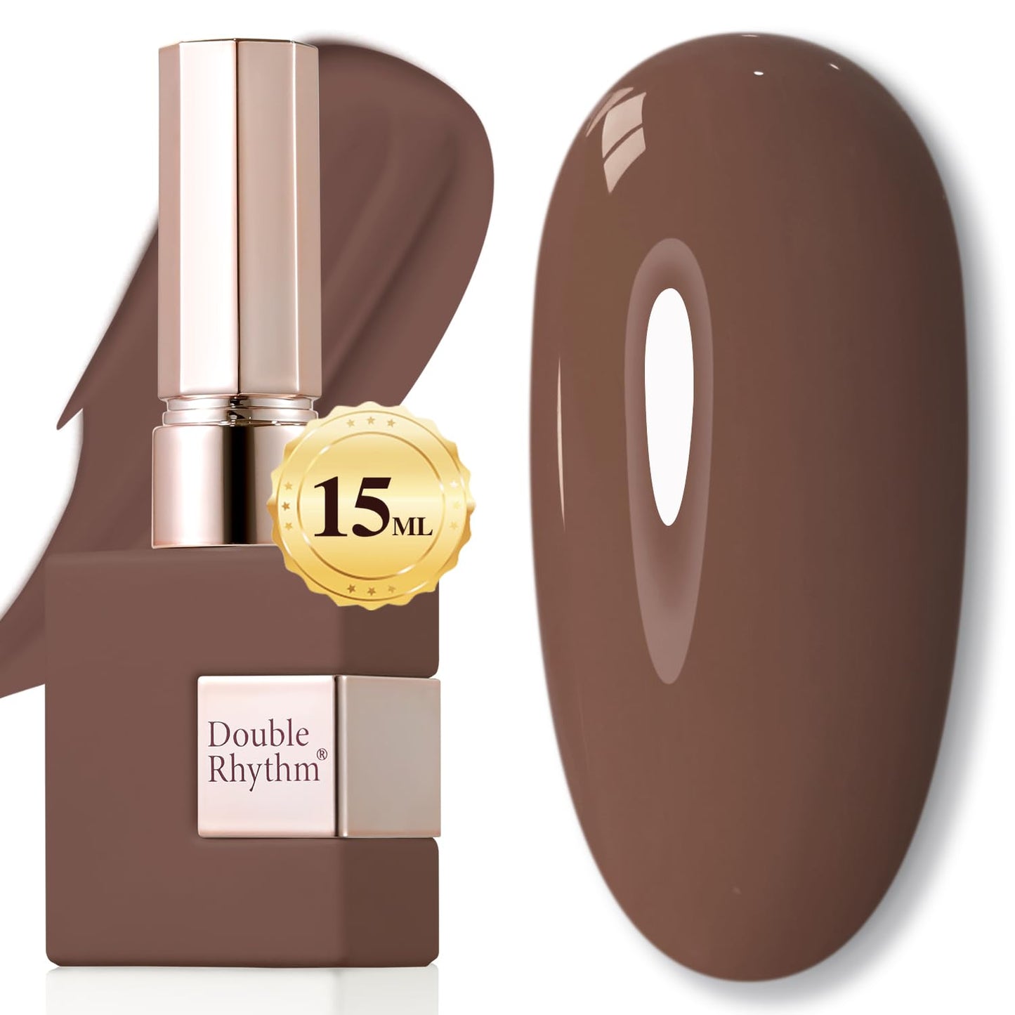 Gel Nail Polish - Double Rhythm 15ML Pearl White Soak Off for Art Manicure | DIY at Home