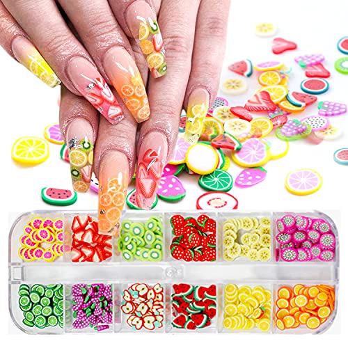 3D Fruit Nail Art Slices - Colorful DIY Crafts & Slime Supplies