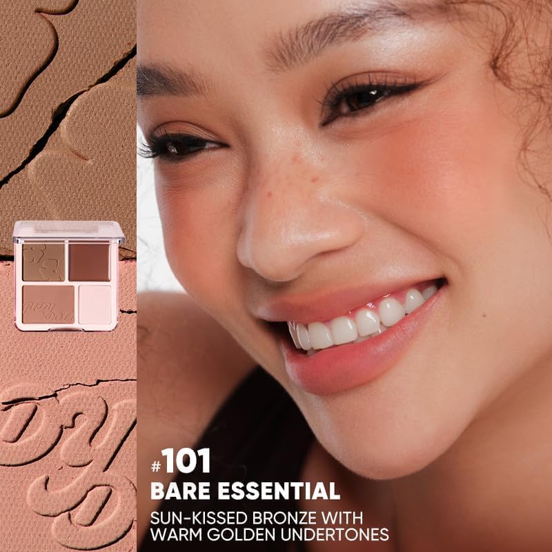 JUDYDOLL 4-in-1 Blush & Highlighter Palette - 101 Bare Essential