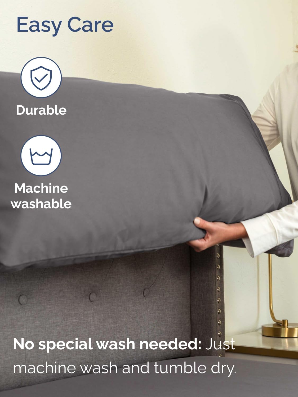 Extra Deep Queen Sheet Set - 6 Piece Cooling Breathable Bedding | Soft, Wrinkle-Free, Grey