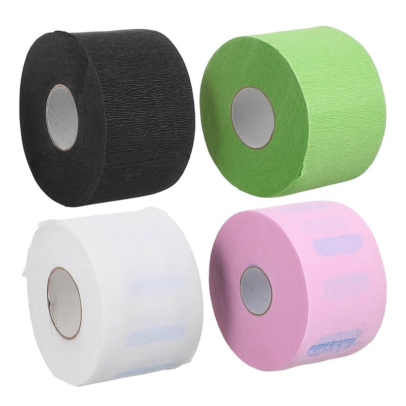 FRCOLOR Barber Neck Protection Paper Strips 4.13X4.13 Inch Stretchy Neck Wraps Disposable Papers for Hair Cutting Dyeing Salon Use Comfortable Fit