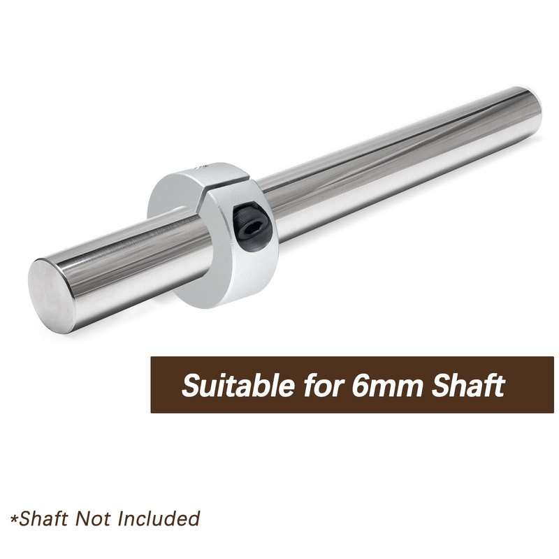 Hordion 4Pcs 6mm Split Shaft Collar, Aluminum One Piece Shaft Locking Collar, 6mm Bore Diameter, 20mm OD, 8mm Thickness, with M4 Screws