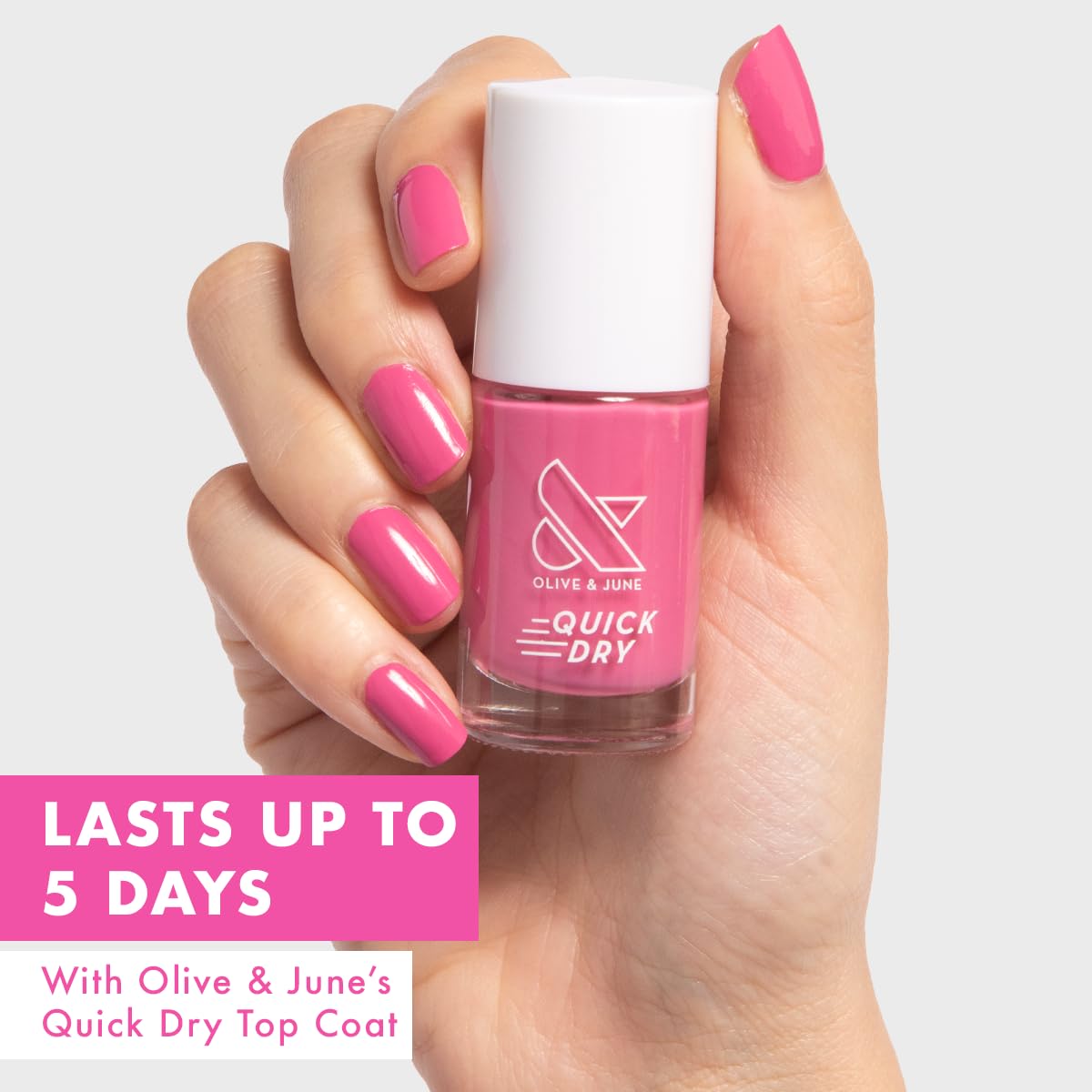 Olive & June Quick Dry Nail Polish, Prom Magenta Pink