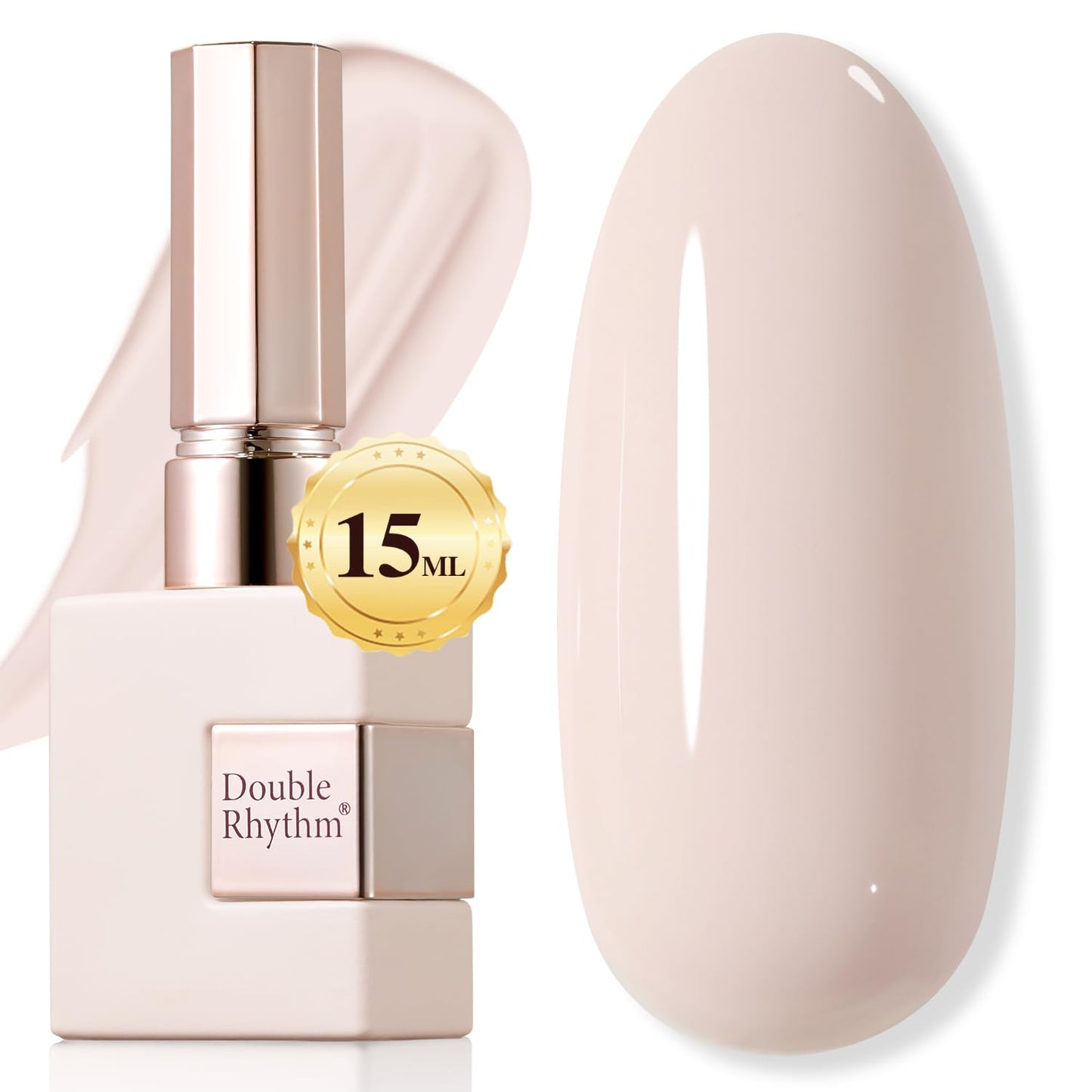 Gel Nail Polish - Double Rhythm 15ML Pearl White Soak Off for Art Manicure | DIY at Home