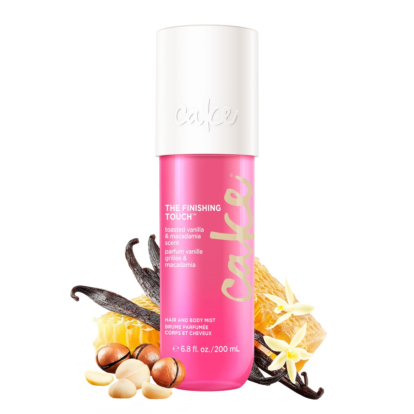 Cake Beauty Hair & Body Mist - Pistachio & Salted Caramel Scent | Infused with Vitamin E & Argan Oil - 6.8 Fl Oz / 200 mL