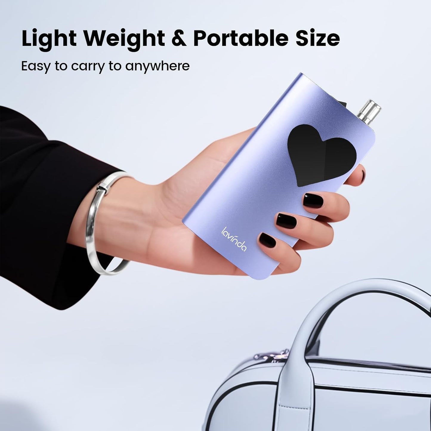 Electric Nail Drill Machine - 35000RPM Cordless Rechargeable Efile for Acrylic Gel Nails | Purple 910