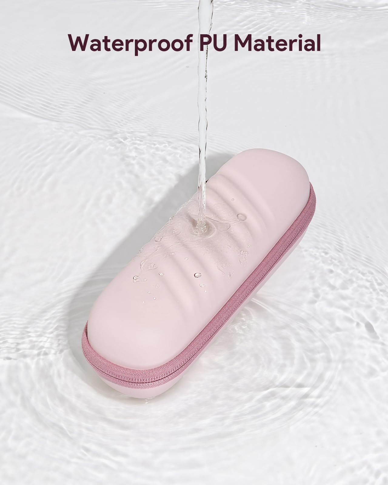 SQERO Electric Toothbrush Case for Oral-B Pro/iO/Philips Sonicare, Waterproof Traveling Toothbrush Storage Bag with Mesh Pocket Covers Protection (Pink)