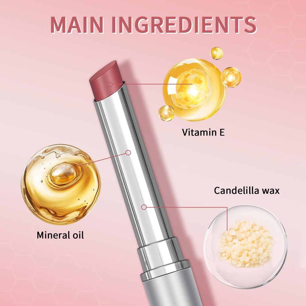 Honey Lipstick Tinted Lip Balm - Hydrating Moisturizing Color for All Skin Tones | 2PCS Pink Set
