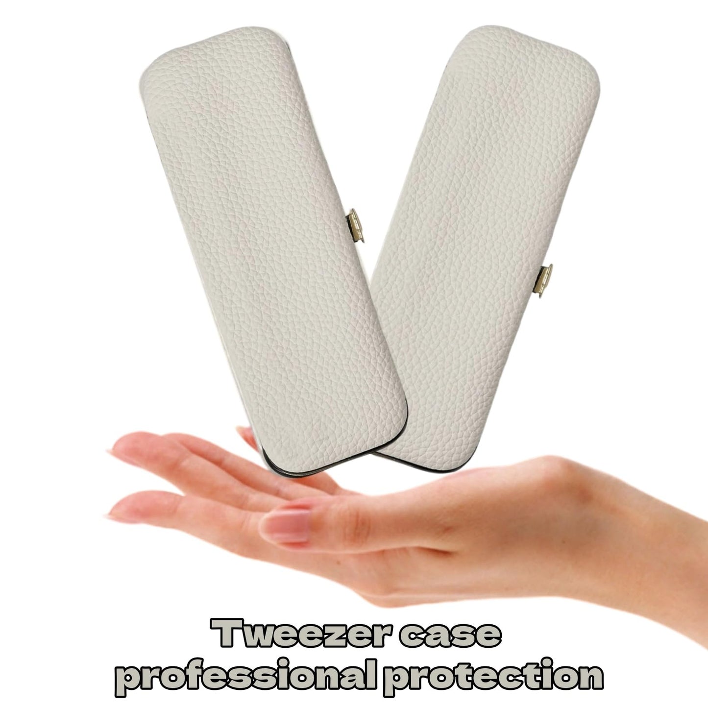LiYjichng Lash Organizer Compact White Eyelash Storage Case Tweezer Holder Tool Case for Tweezers Slender Small Tools and Beauty Accessories Storage