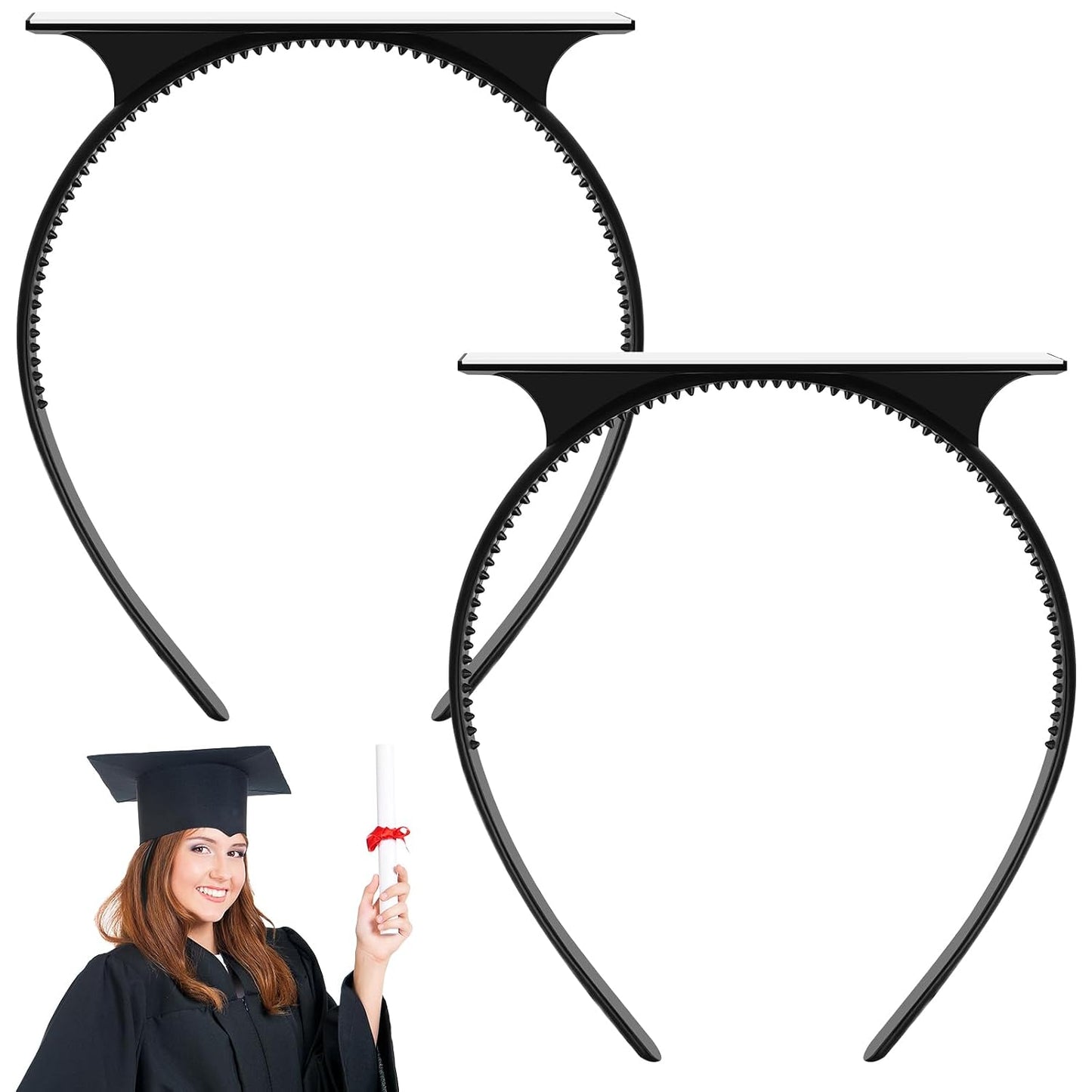 Graduation Cap Headband - Anti-Fall Hair Accessory for Graduates | Keeps Hairstyle Secure