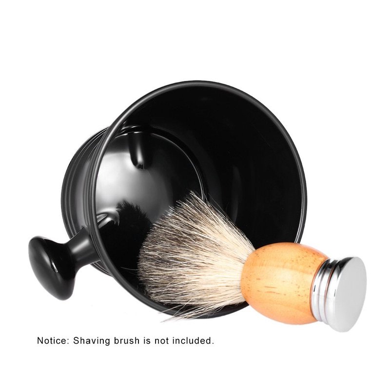 Shaving Mug Anself Man's Plastic Shaving Bowl with Handle Soup Bowl Barber Cleaning Soup Cup for Razor
