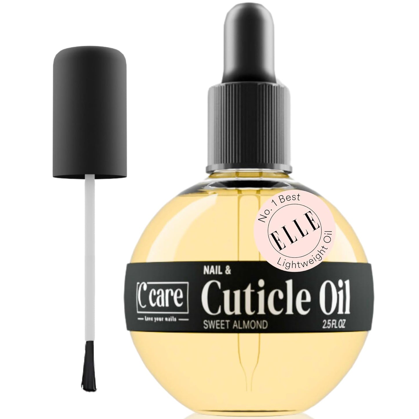 Cuticle Oil for Nails - Lavender & Chamomile Moisturizer - Strengthens & Nourishes - 2.5 oz Dropper & Brush Included