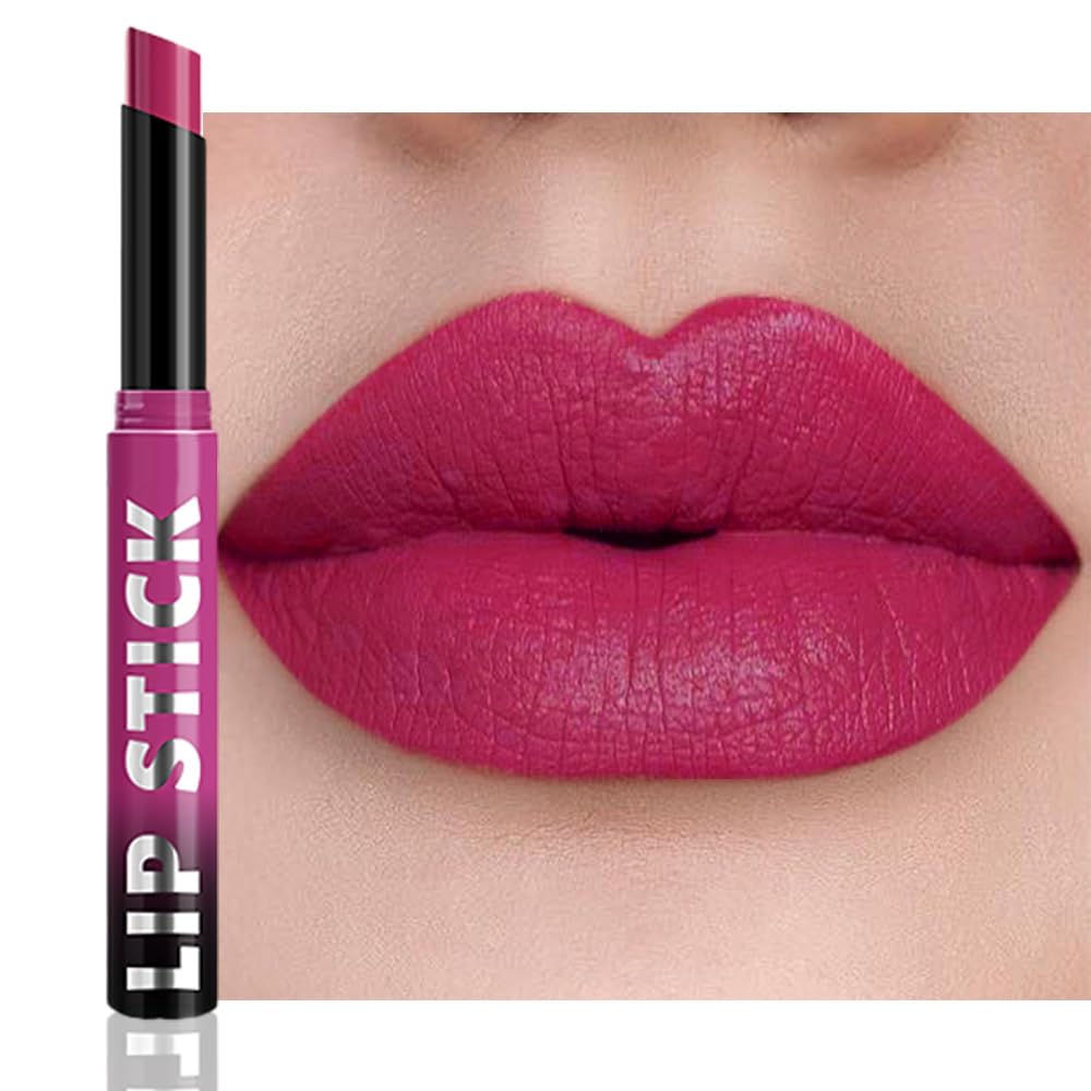 Maroon Red Matte Lipstick - Long Lasting Waterproof Vegan Lip Color | 24-Hour Moisturizing Stain
