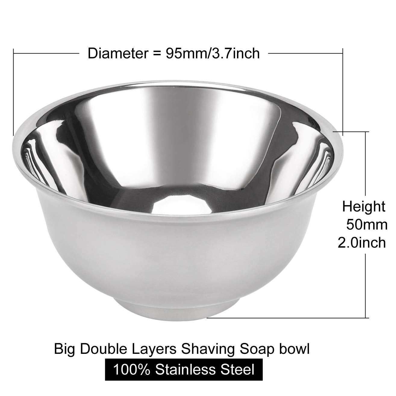 PerPro Mysterious Black Shaving Stand and Bowl,Safety Razor&Shave Brush Holder, Men's Grooming Kit,Gift for Husband Boyfriend Father's Day