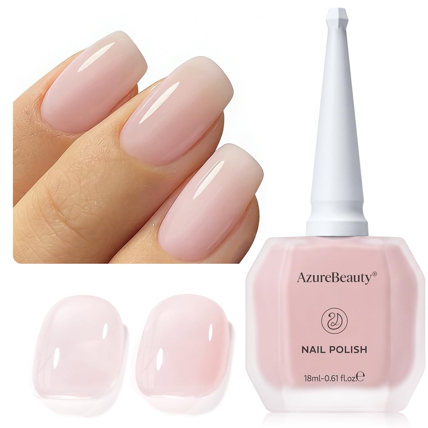 AZUREBEAUTY Nail Polish Quick Dry All Season Natural Color Fingernail Polish Salon-Quality for Women Home Gifts