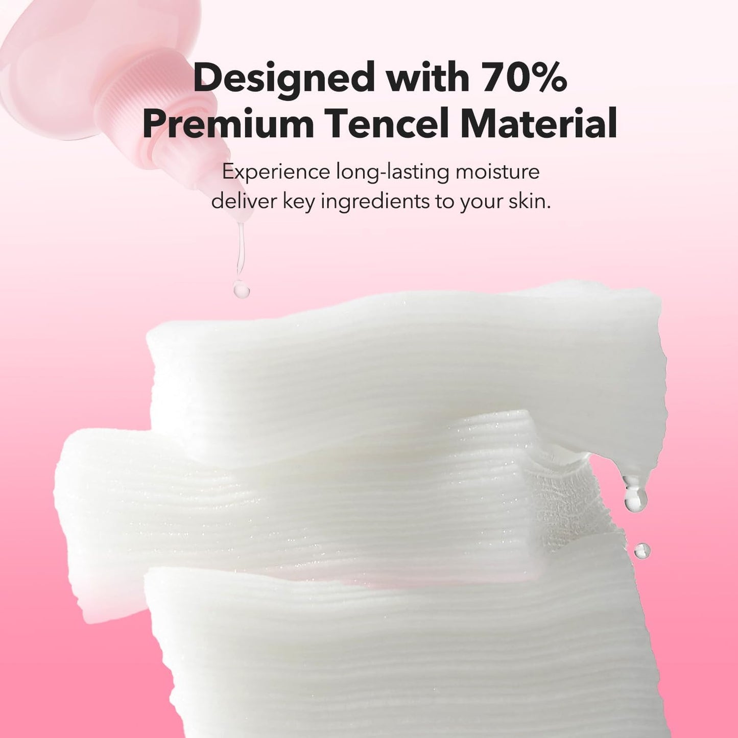 APRILSKIN Facial Pads - Lint-Free Toner & Makeup Remover | Custom Fit Up to 9.25" | Dermatologist-Approved for Sensitive Skin (60ct)