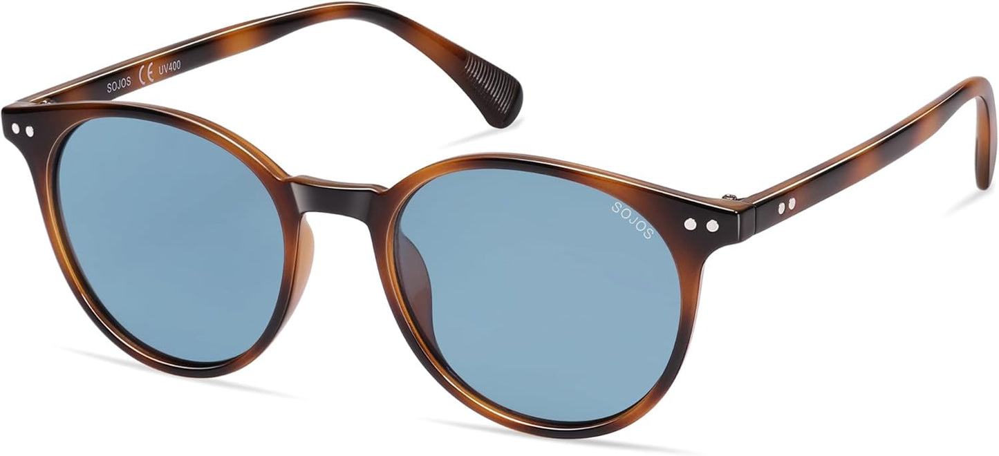 SOJOS Small Round Polarized Sunglasses for Women & Men - Vintage UV400 Protection