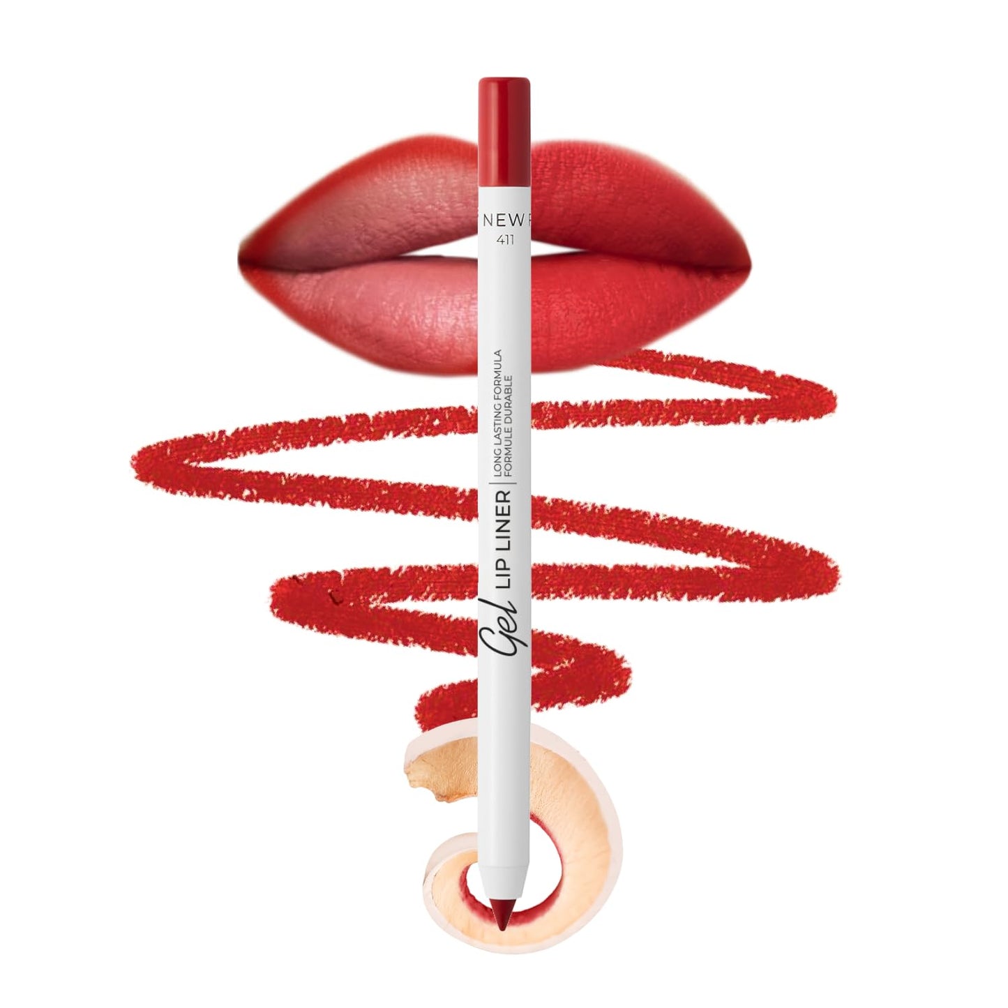 Lamel Gel Lip Liner Pencil - Waterproof 2-in-1 Lip Liner | Nude, 8-Hour Wear, High Pigment, Creamy Texture