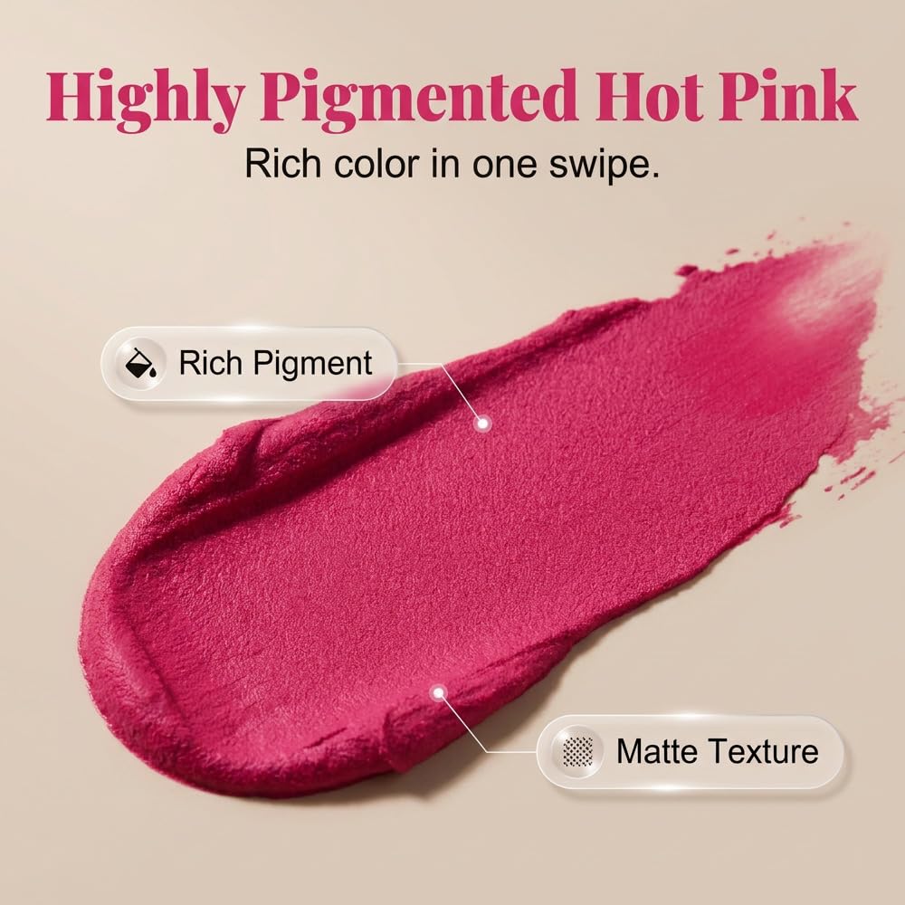 Peel Off Lip Stain Tint - Long Lasting Waterproof Formula, Hydrating Color | Cool Rose