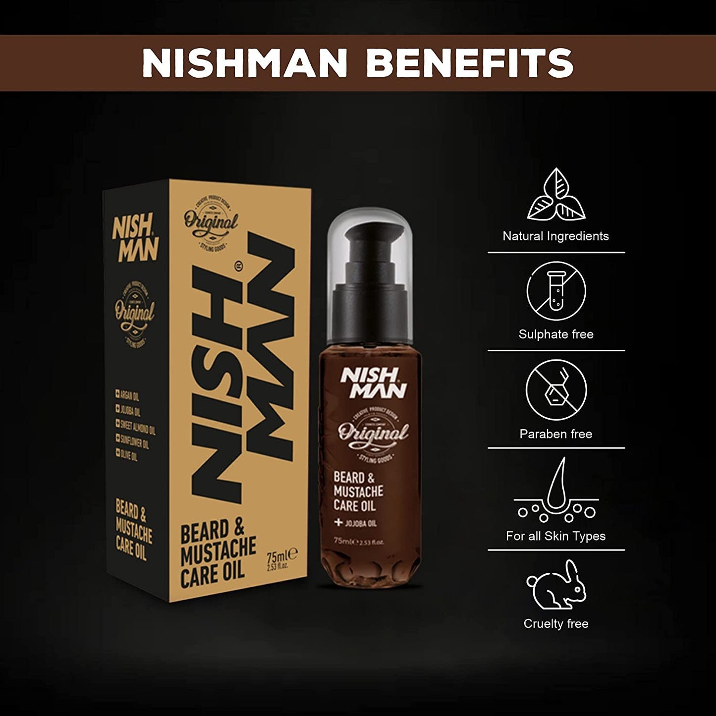 Nishman Beard & Mustache Care Oil 75 ml