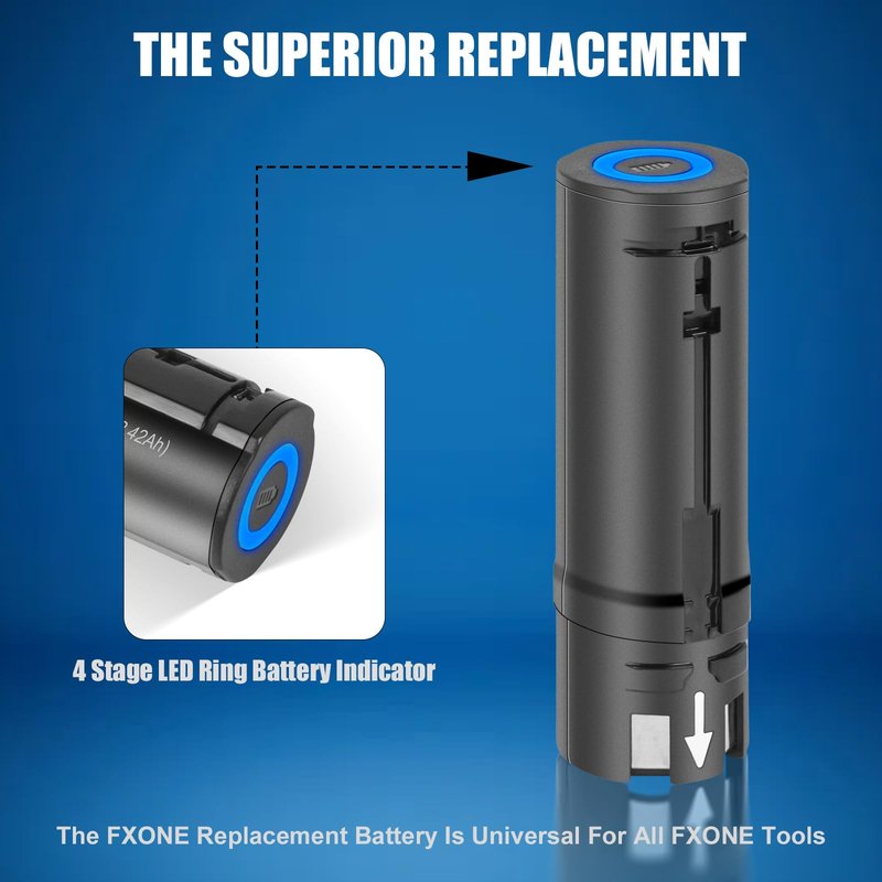 CBQ FXBB24 Battery Replacement for BaBylissPRO FXONE Trimmers & Cordless Clippers with LED Indicator 4-Hour Runtime Universal Snap-in Li-ion Battery