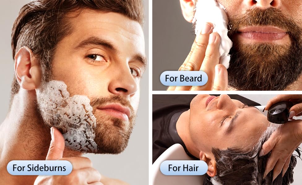 Beard Dye Shampoo for Men - 5 Minute Gray Coverage with Argan & Coconut Oil | No-Mess Formula, 200ML