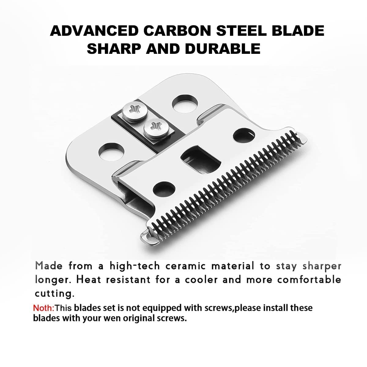 1 Pcs Replacement Blades Compatible with Andis #04710 and Andis #04521 hair Trimmer Compatible with Andis T Outliner & GTX Trimmer(sliver steel T blade + sliver steel blade)