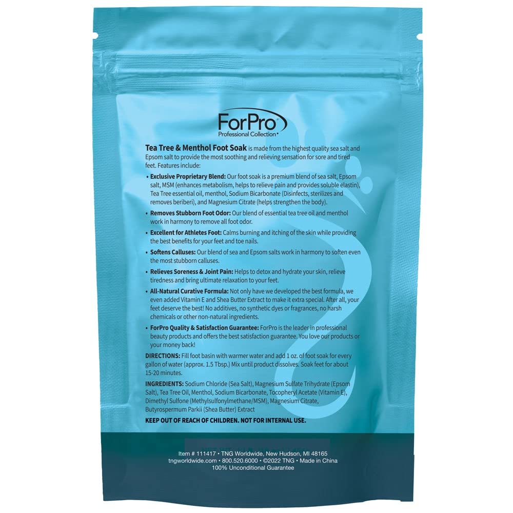 Tea Tree Oil Foot Soak | Epsom Salt & Menthol for Athletes Foot, Odor & Calluses - 3 Pack, 16oz