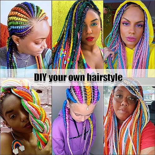 Betufllo 26-Inch Pre-Stretched Braiding Hair - 6 Pack Synthetic Extensions