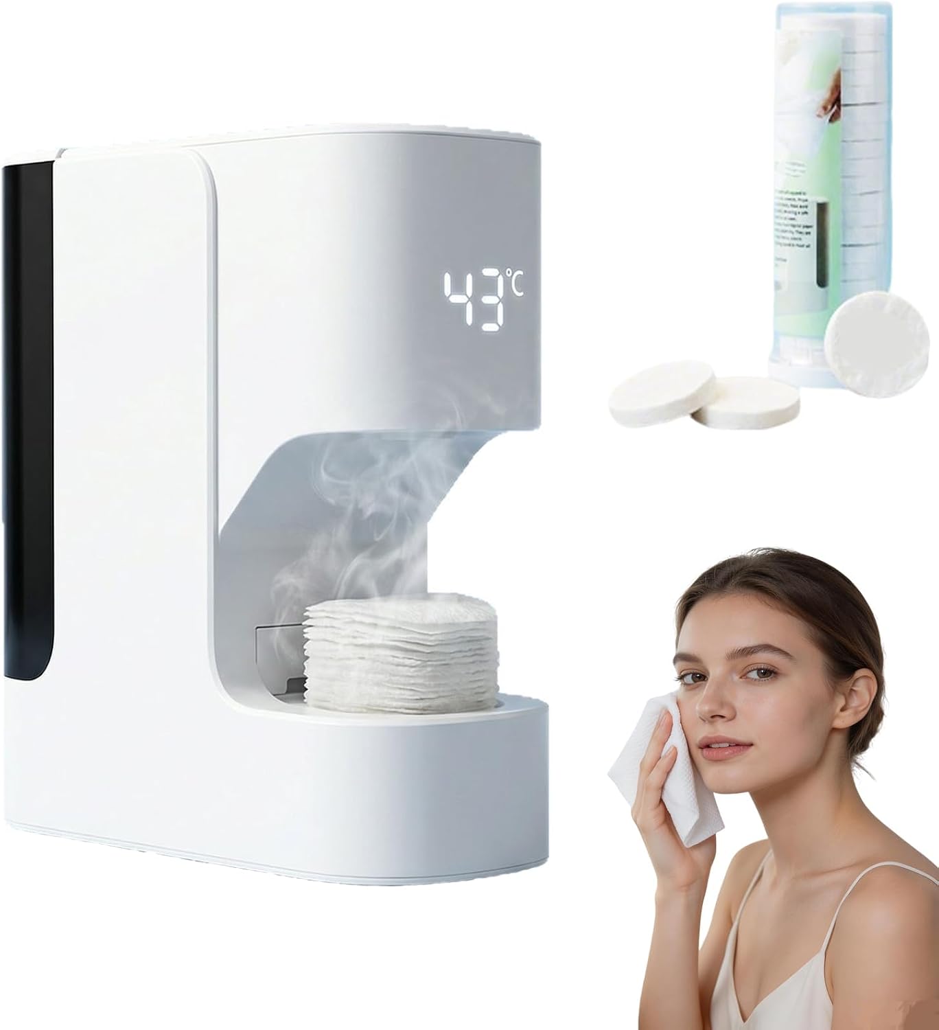 Automatic Hot Towel Dispenser - 5-Second Heating, Adjustable Temperature | Spa & Salon Towel Heater (Includes 20 Towels)