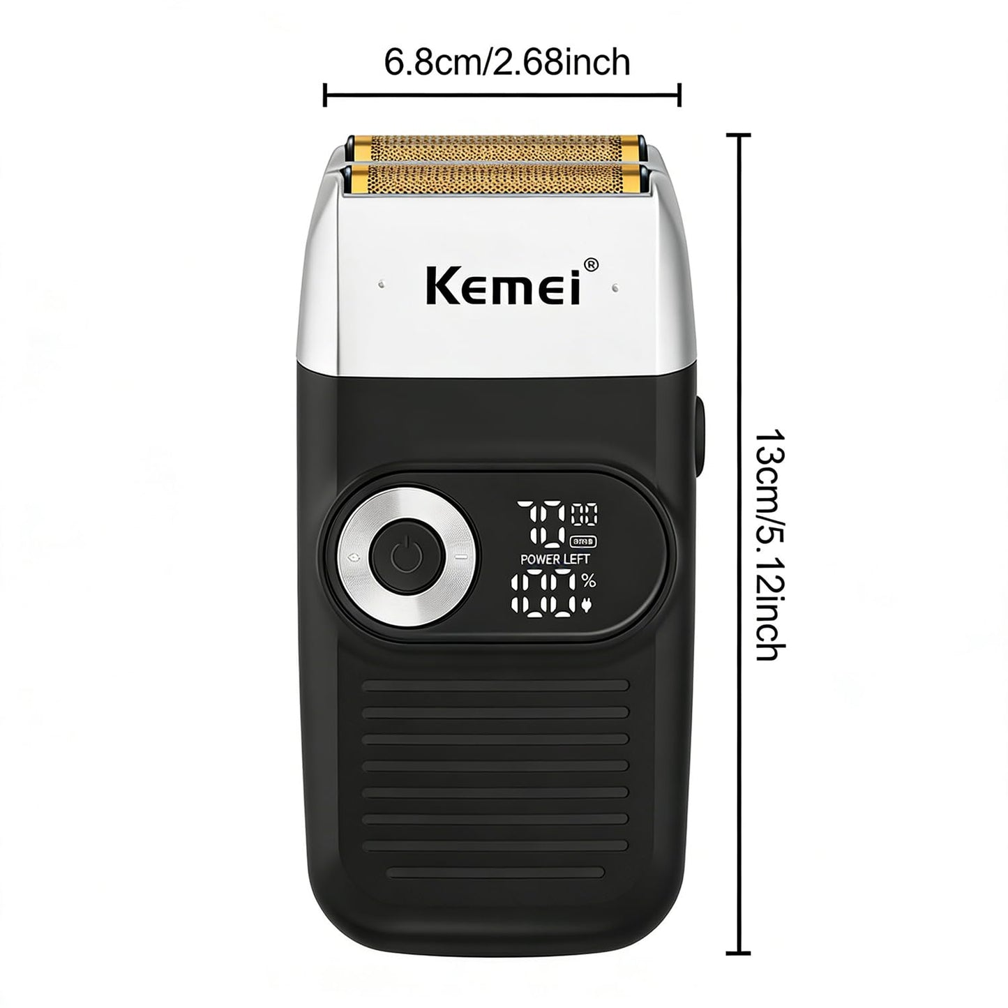KEMEI Razor Barber for Men,Electric Razor Rechargeable with Beard Trimmer,Cordless Lithium Titanium Razor with Travel Case
