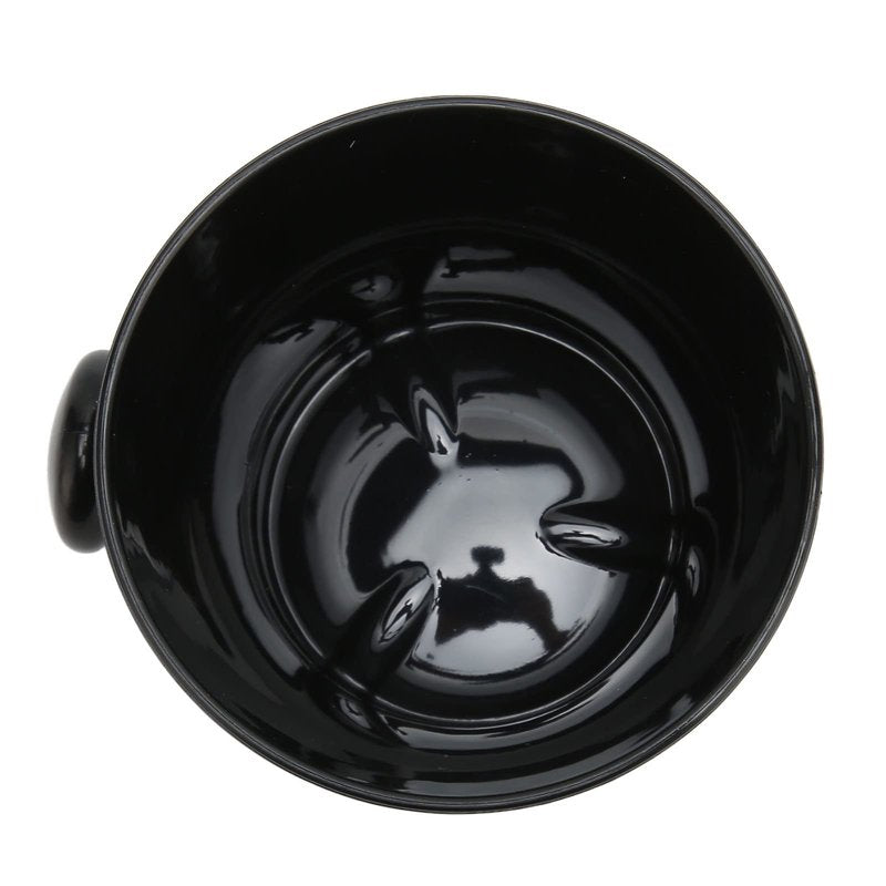 TIKATARER Shaving Bowl, Large Capacity Portable Black Shaving Soap Bowl Shave Mug with Comfortable Grip Handle for Barber and Home Use
