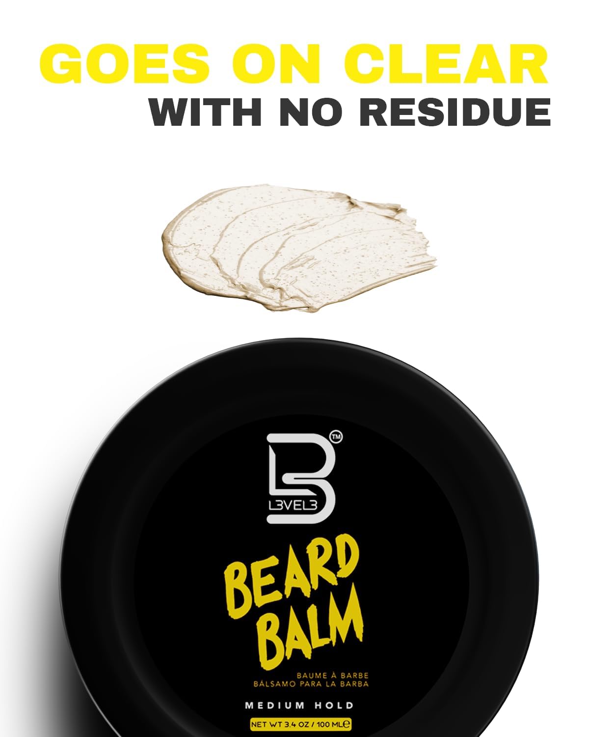 Level 3 Beard Balm - Leave-In Conditioner and Softener for Men - Deep Massage Care