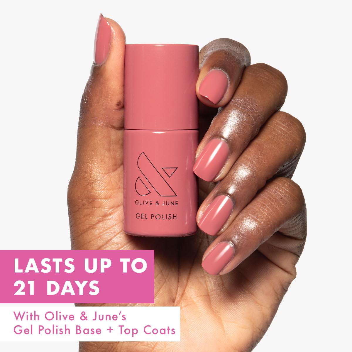 Olive & June Summer Gel Nail Polish - Hema Free, Long Lasting Formula | Boysenberry Glass, 21 Days Wear