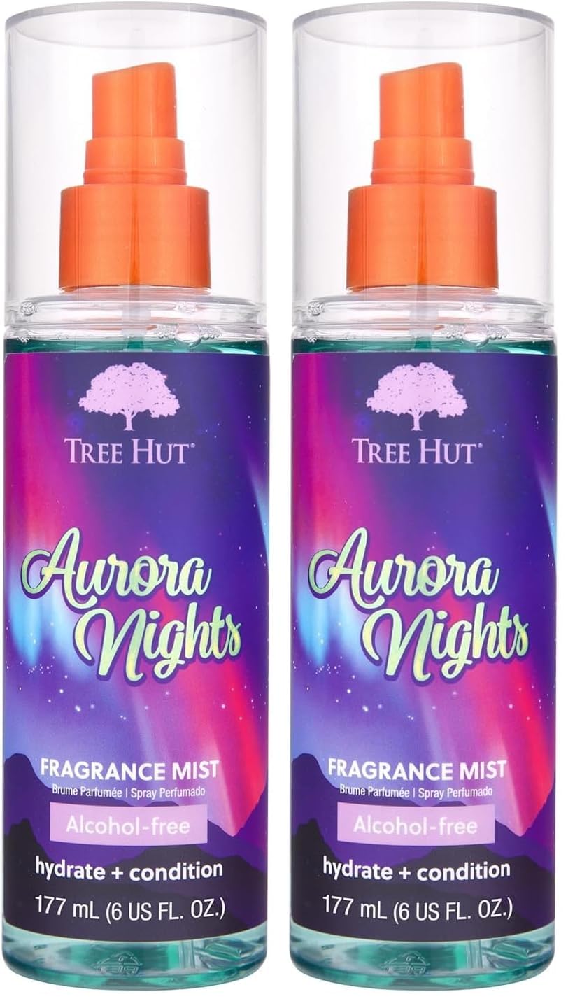 Tree Hut Vanilla Hair & Body Mist - Hydrating Alcohol-Free Spray with Vanilla, Sandalwood & Coconut | 6 Fl Oz