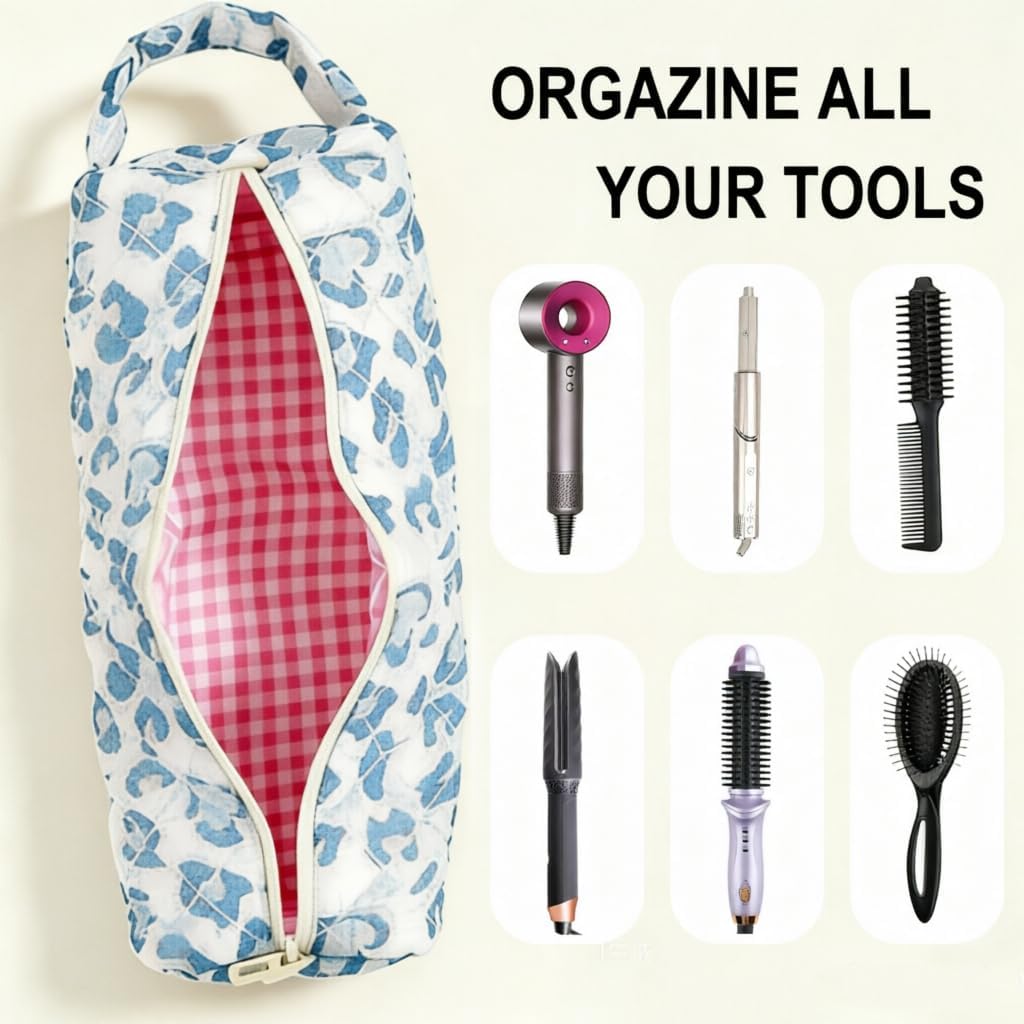Hair Tools Organizer Bag - Portable Travel Case for Curling Irons, Flat Irons & Hair Dryers | Essential Haircare Accessories