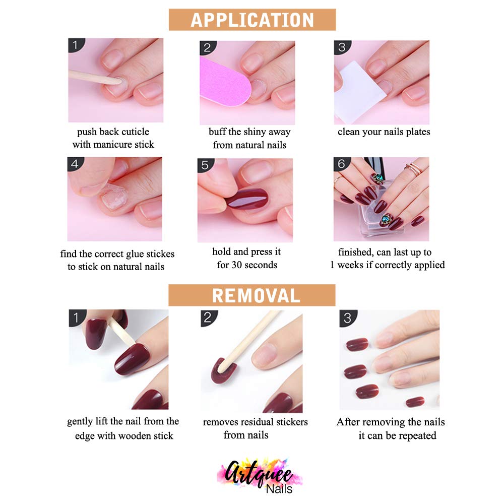 Ballerina Long Coffin Glossy Fake Nails - 24pcs Red Press-On Nail Tips for Women