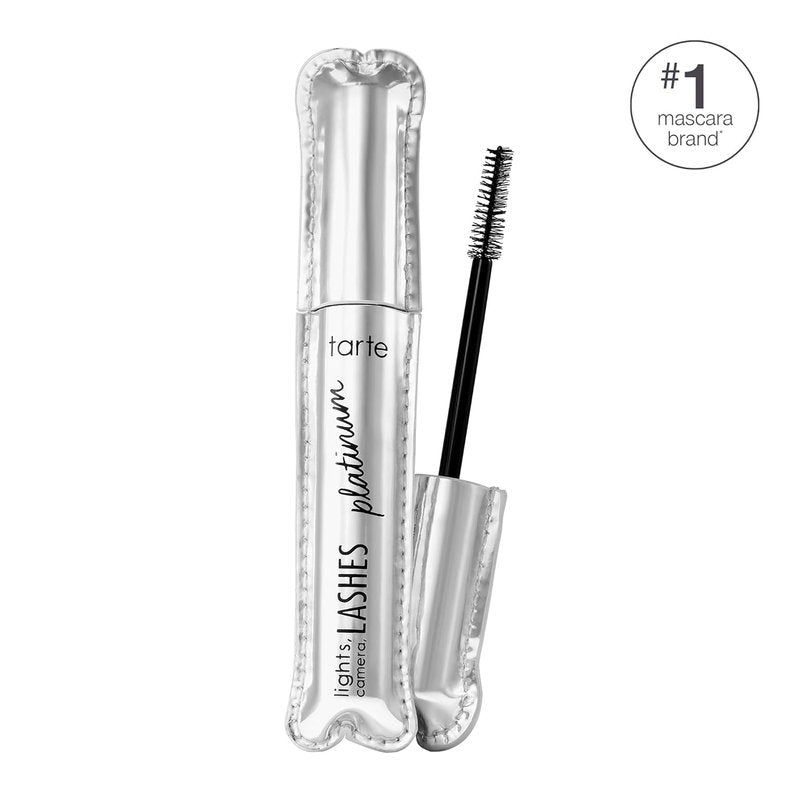 Tarte Lights, Camera, Lashes Platinum Volumizing Mascara - Black Tinted Peptide Lash Serum for Volume & Length, Smudge-Proof, Vegan