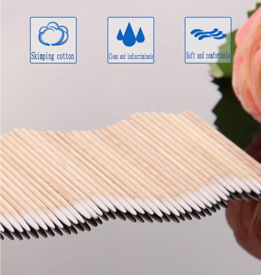 Microblading Cotton Swabs - 1500 Count Pointed Tip Applicators | Wood Sticks for Makeup & Tattoo Supplies